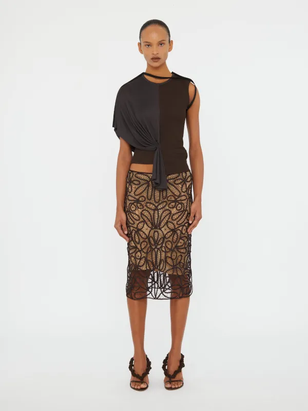 Meander Lace Skirt sold by Christopher Esber