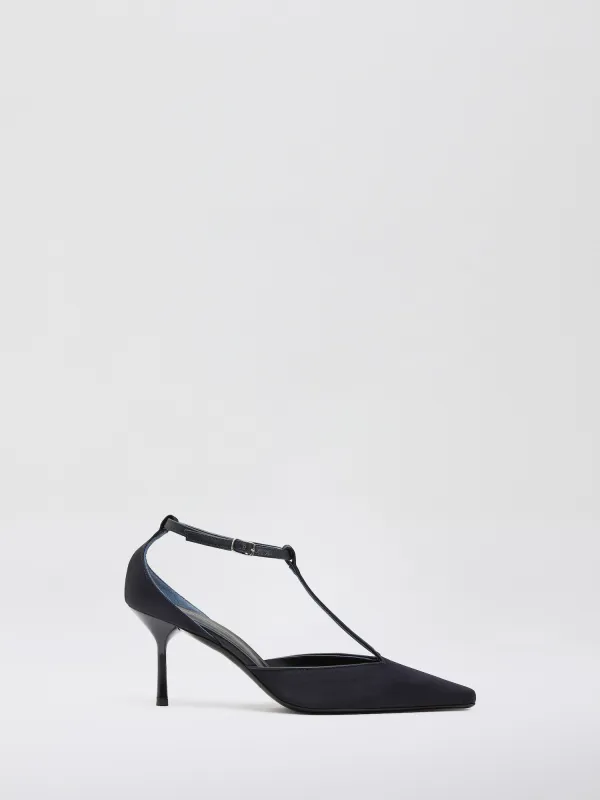 T-Bar Satin Heel sold by Christopher Esber