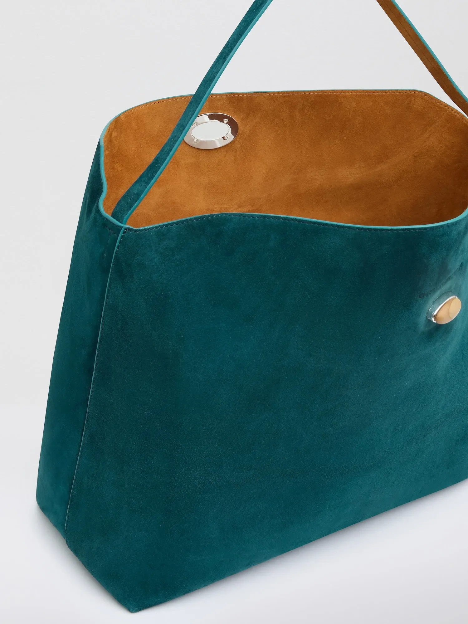 Turnlock Suede Grande Shoulder Bag sold by Christopher Esber product image thumbnail 3
