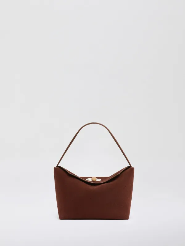 Turnlock Suede Mini Shoulder Bag sold by Christopher Esber