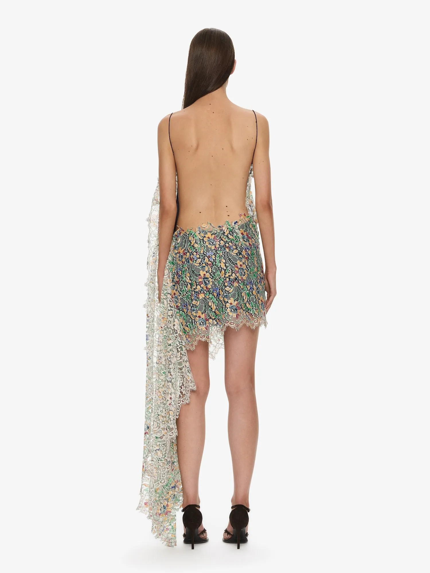 Hand Painted Draped Lace Mini Dress sold by Christopher Esber product image thumbnail 2