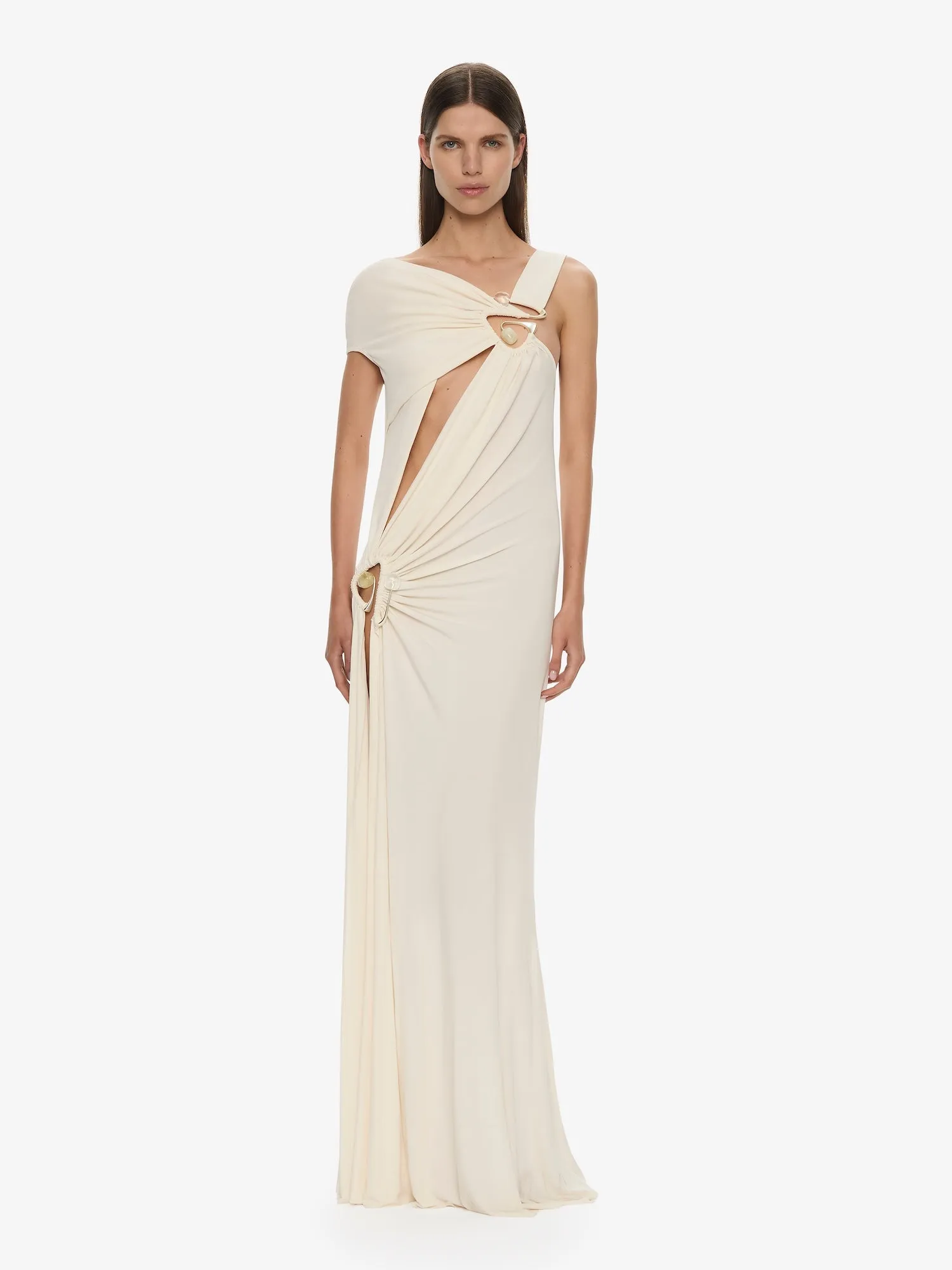 Veer Spiral Crystal Draped Jersey Dress sold by Christopher Esber