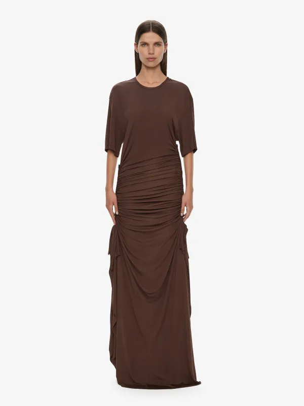 Shibari Jersey Ruche Tee Dress made by Christopher Esber