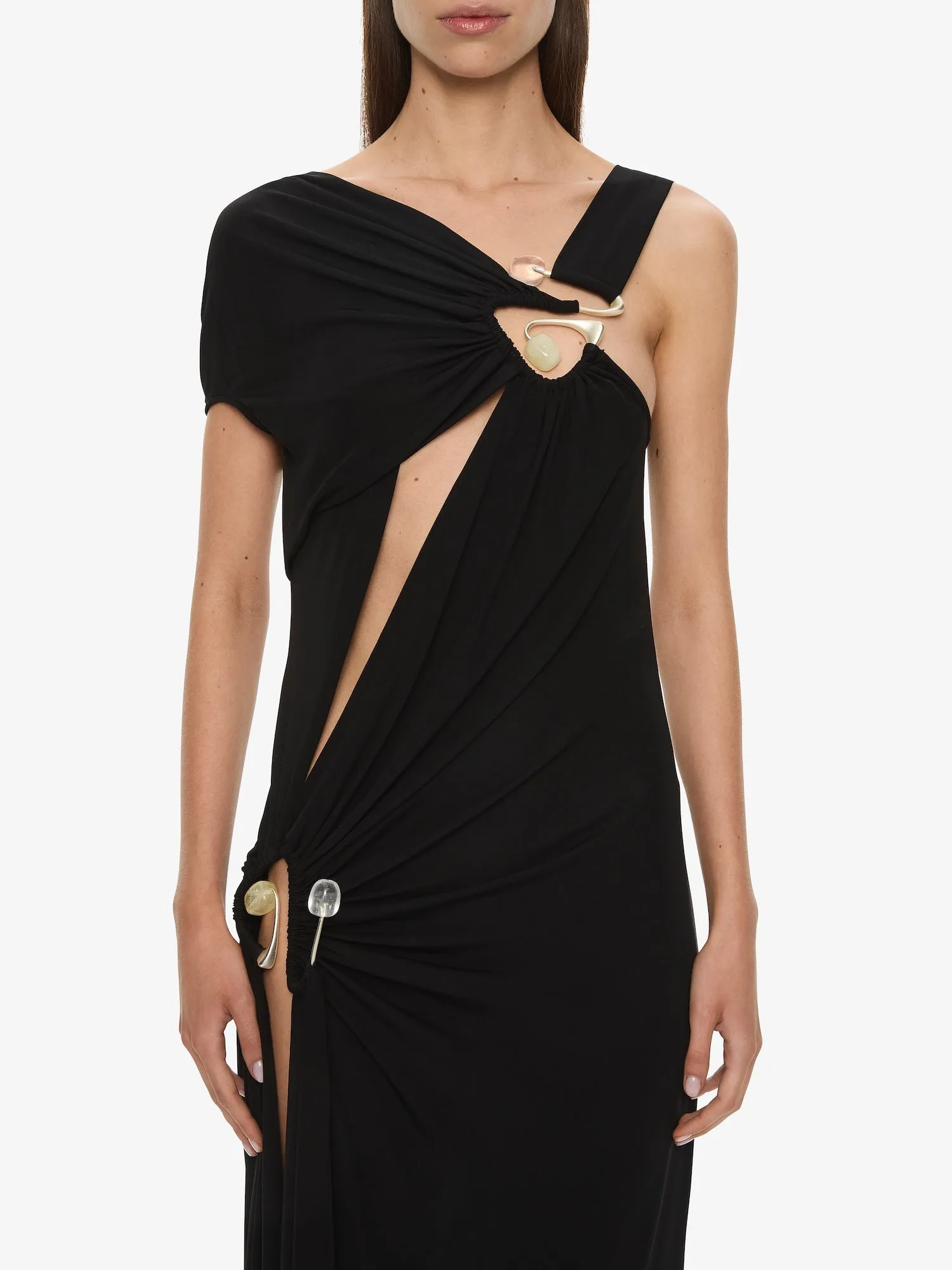 Veer Spiral Crystal Draped Jersey Dress sold by Christopher Esber product image thumbnail 4