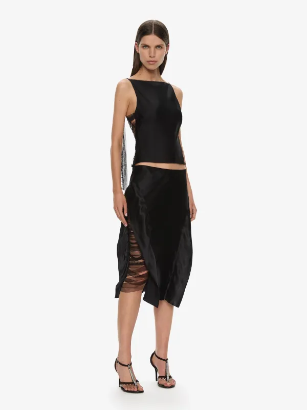 Lattice Lace Silk Skirt sold by Christopher Esber