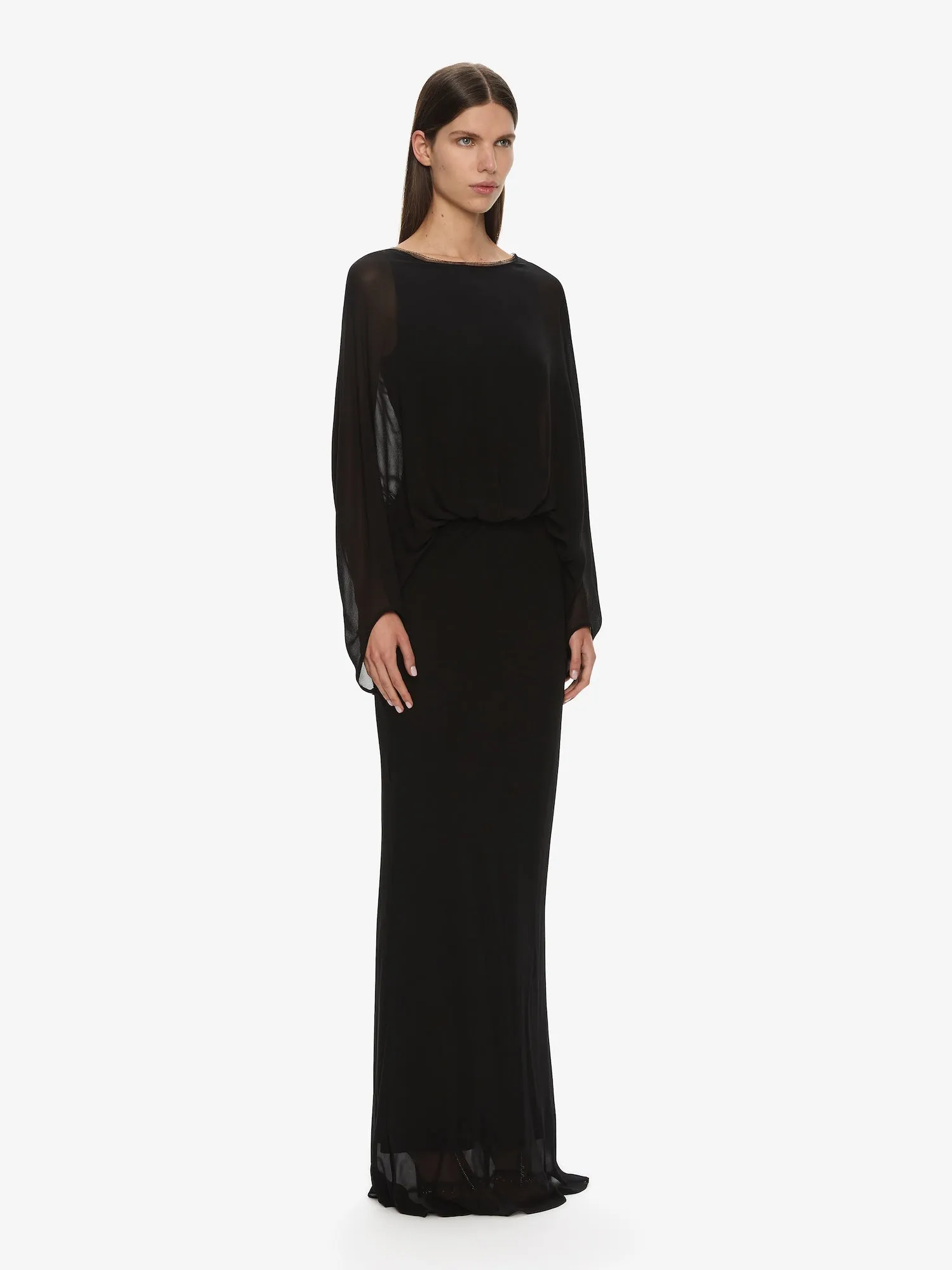 Lattice Lace Silk Blouson Long Dress sold by Christopher Esber product image thumbnail 3