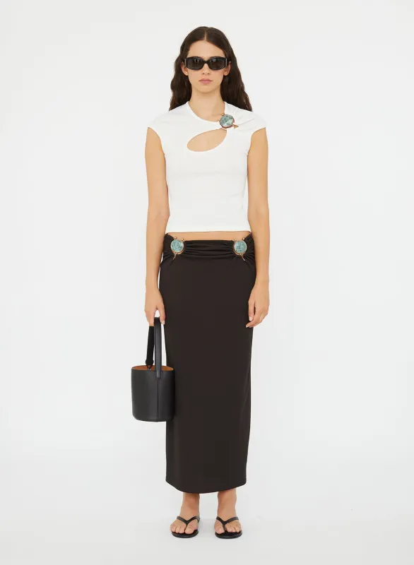 Mineral Stone Ruched Skirt sold by Christopher Esber