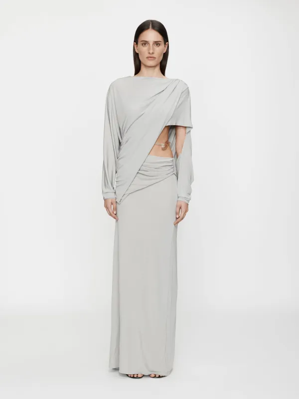 Encased Nature Resin Draped Jersey Dress made by Christopher Esber