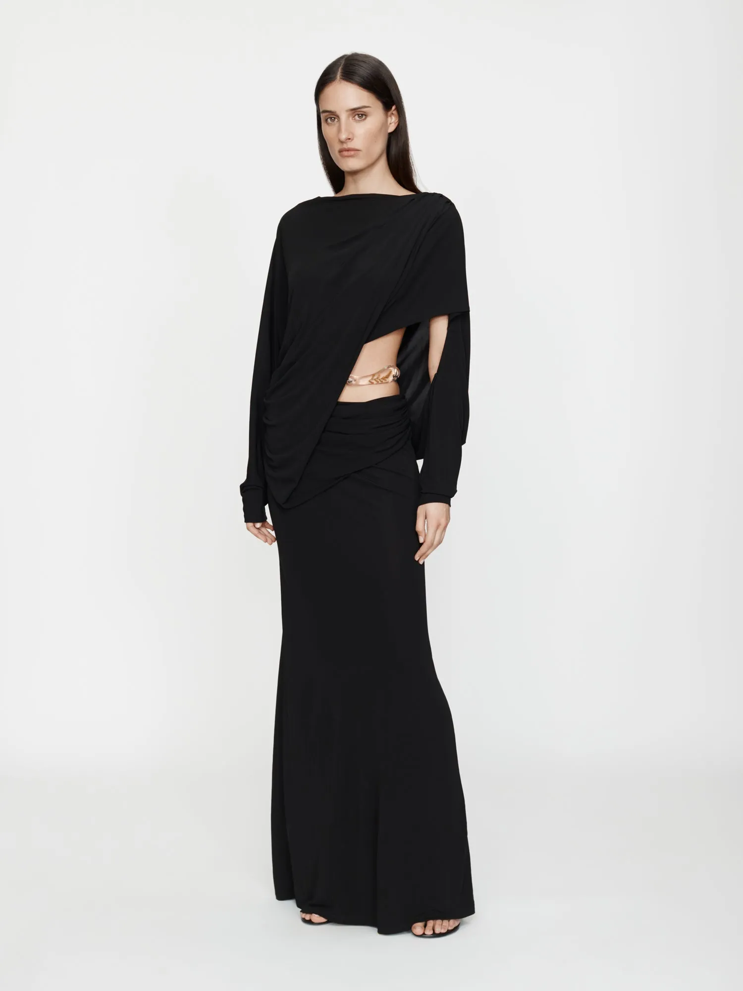 Encased Nature Resin Draped Jersey Dress sold by Christopher Esber