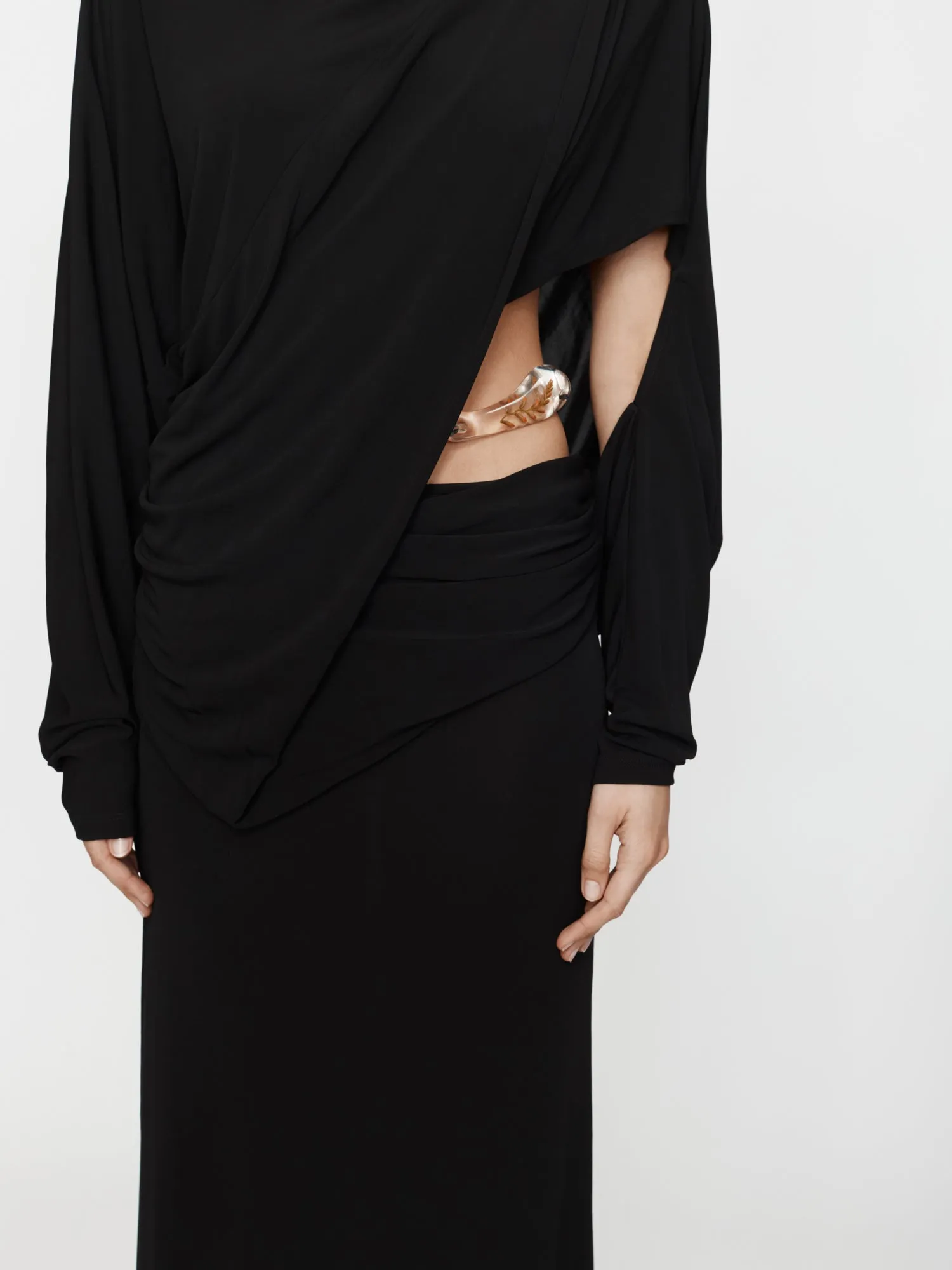 Encased Nature Resin Draped Jersey Dress sold by Christopher Esber product image thumbnail 3