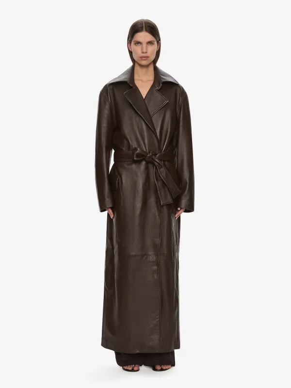 Calais Leather Trench sold by Christopher Esber
