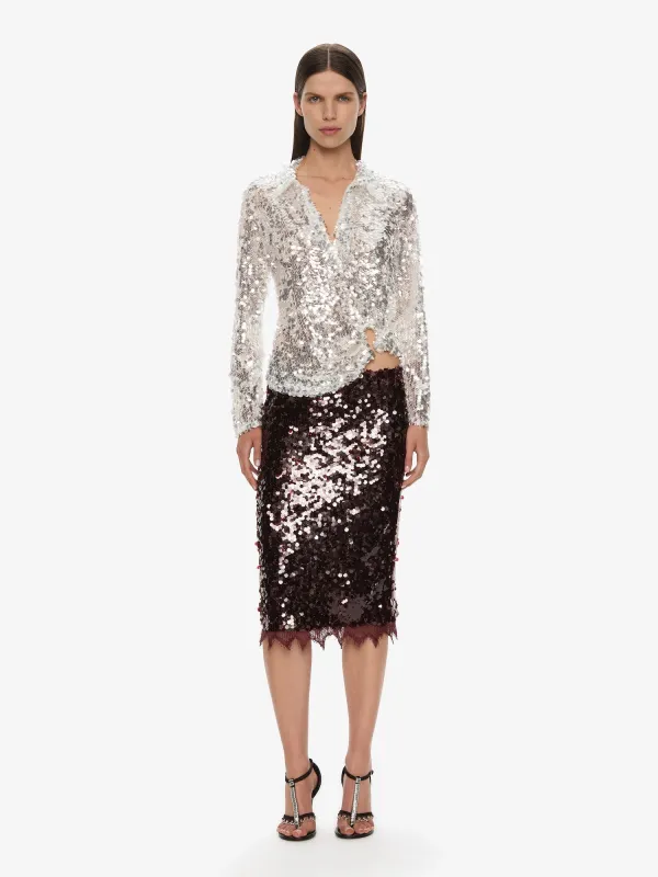 Opaline Sequin Skirt sold by Christopher Esber