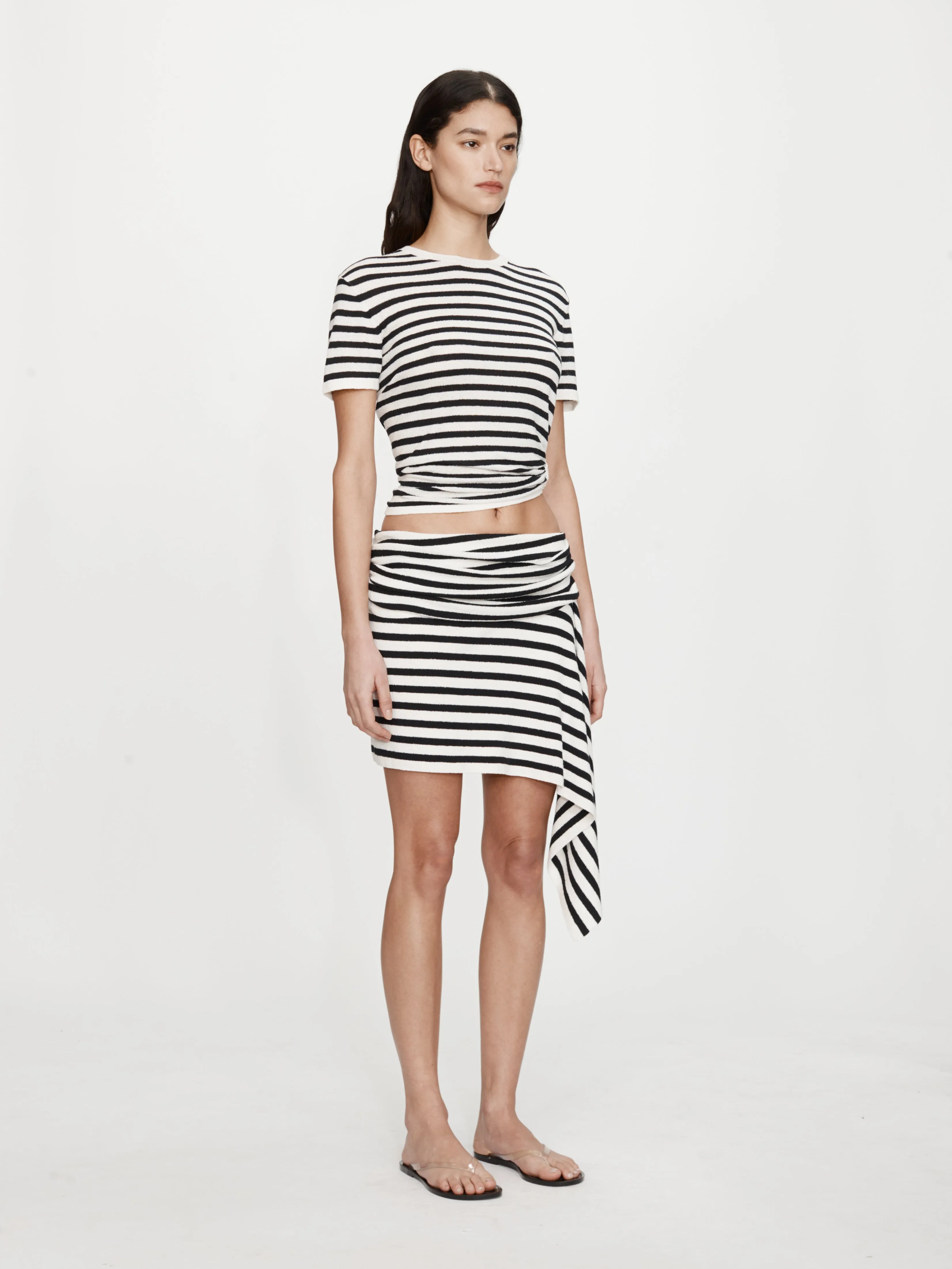 Stripe Knit Extension Drape Mini Skirt sold by Christopher Esber product image thumbnail 2