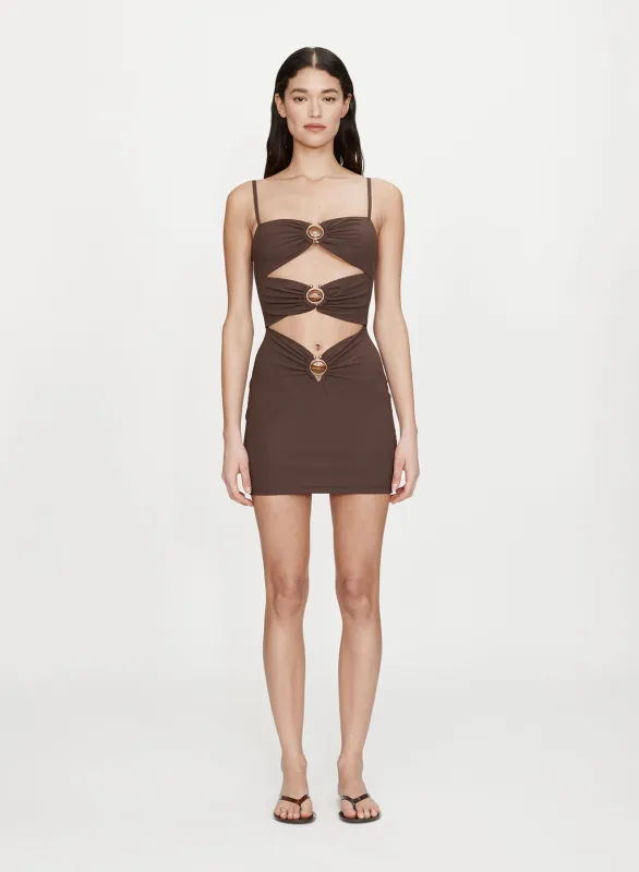 Mineral Stone Ruched Mini Dress sold by Christopher Esber