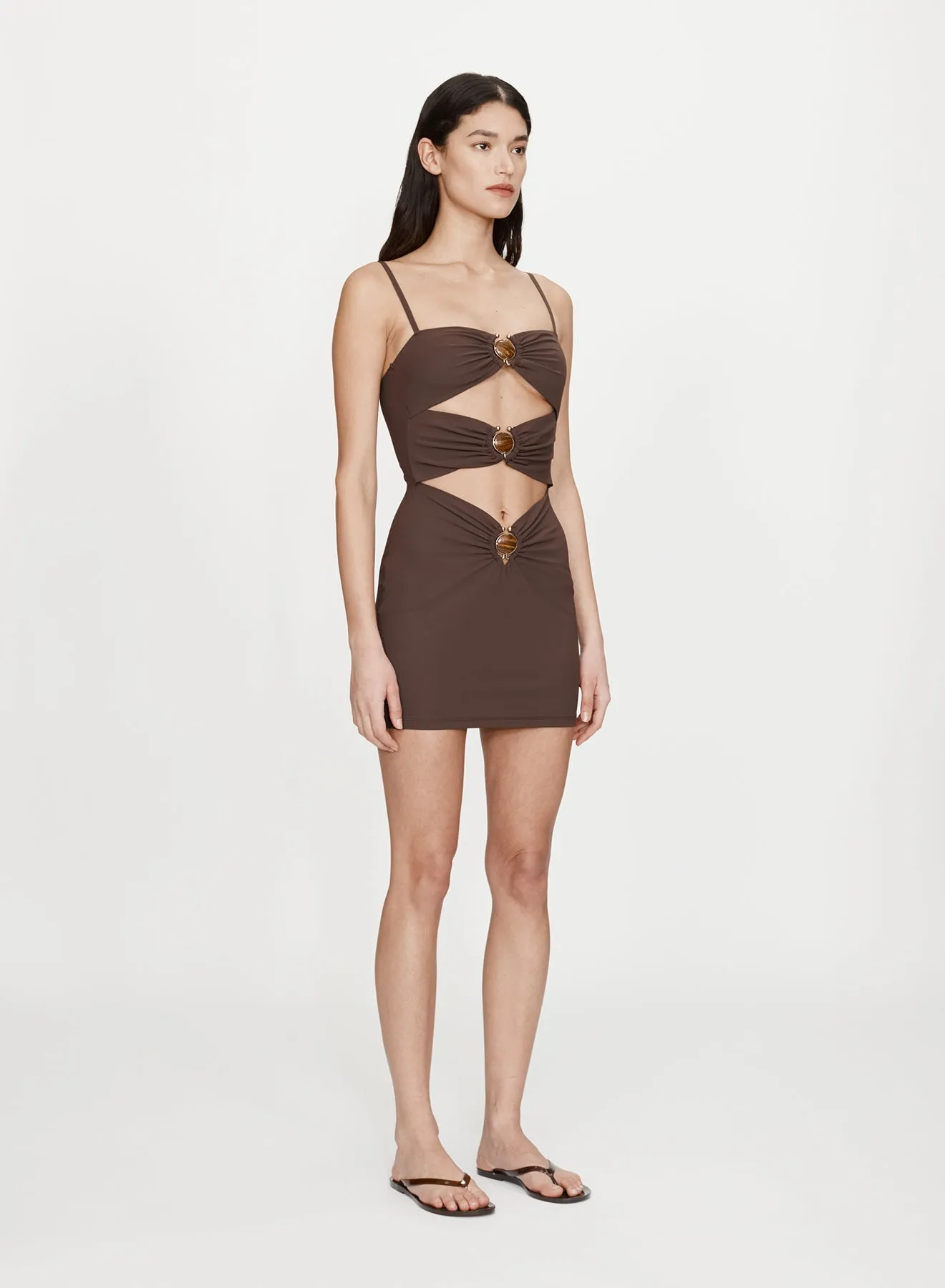 Mineral Stone Ruched Mini Dress sold by Christopher Esber product image thumbnail 2