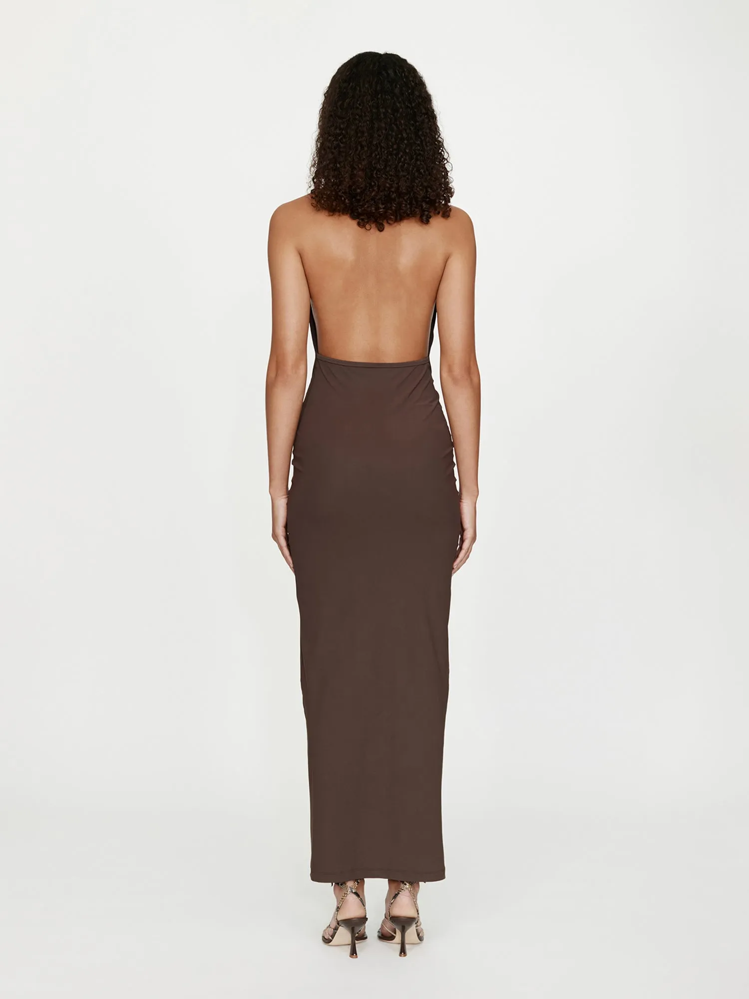 Mineral Stone Ruched Halter Lycra Dress sold by Christopher Esber product image thumbnail 4