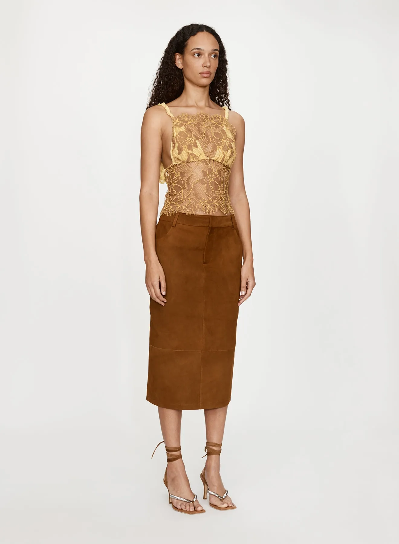 Aluna Lace Draped Silk Cami sold by Christopher Esber product image thumbnail 3