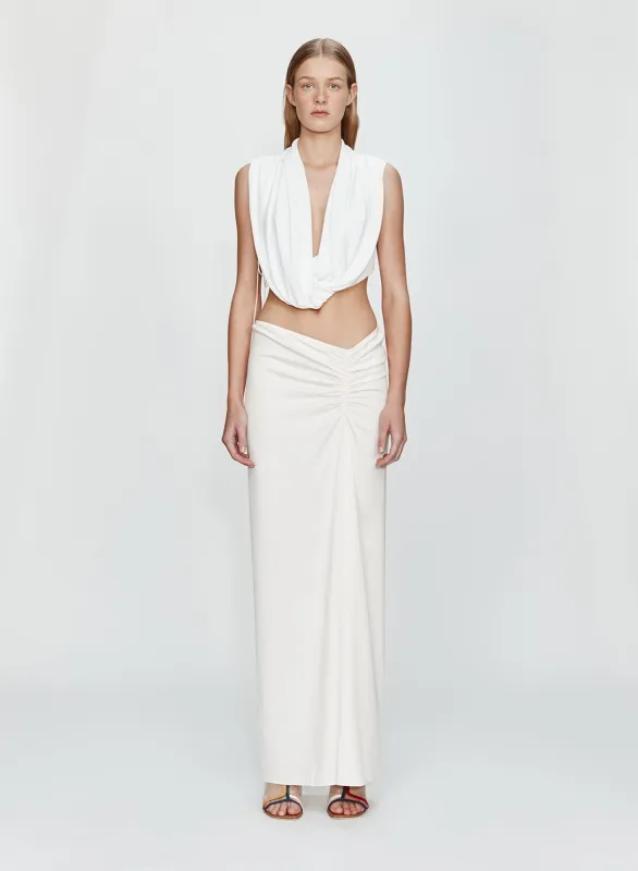 Side Ruched Skirt made by Christopher Esber