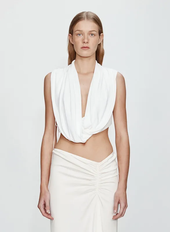 Interlock Jersey Drape Top made by Christopher Esber
