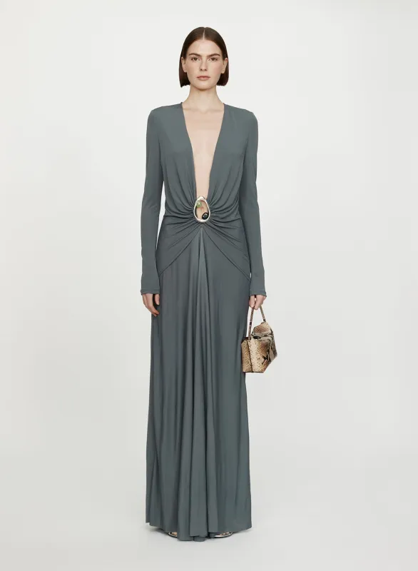 Orica Crystal Ruched Long Sleeve Dress sold by Christopher Esber