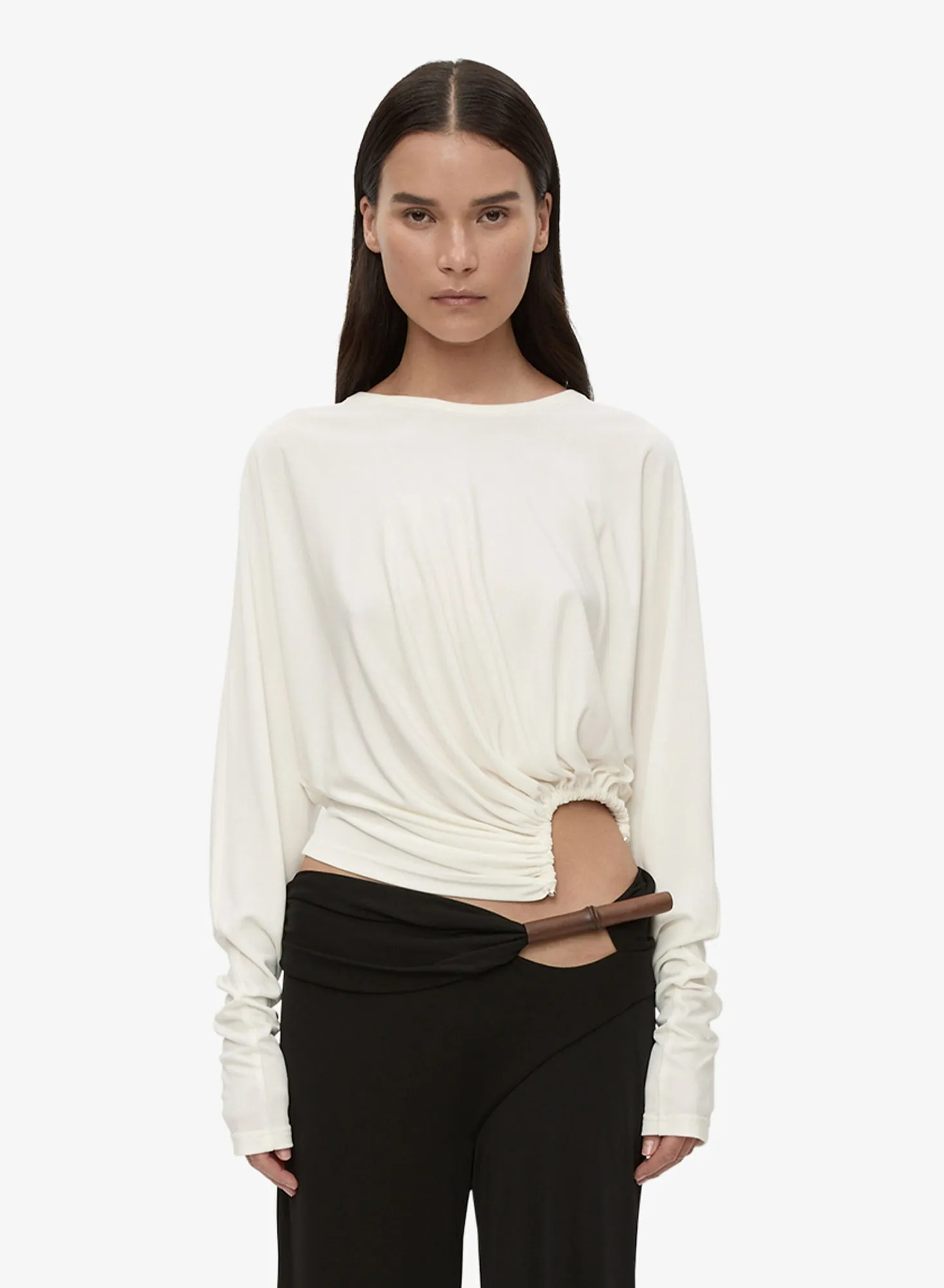 Manto Long Sleeve Jersey Top sold by Christopher Esber