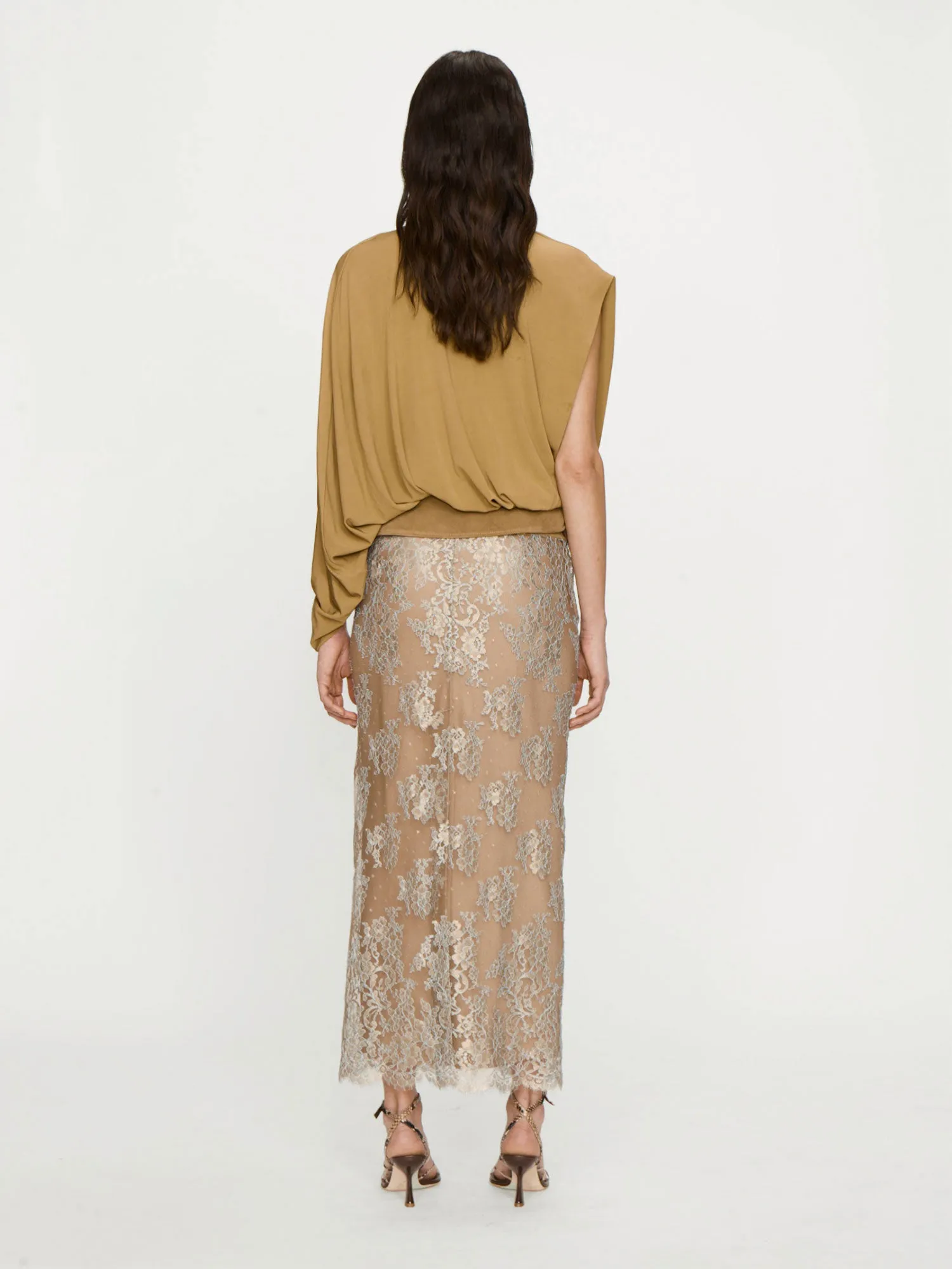 Sèpienne Lace Belted Suede Skirt sold by Christopher Esber product image thumbnail 4