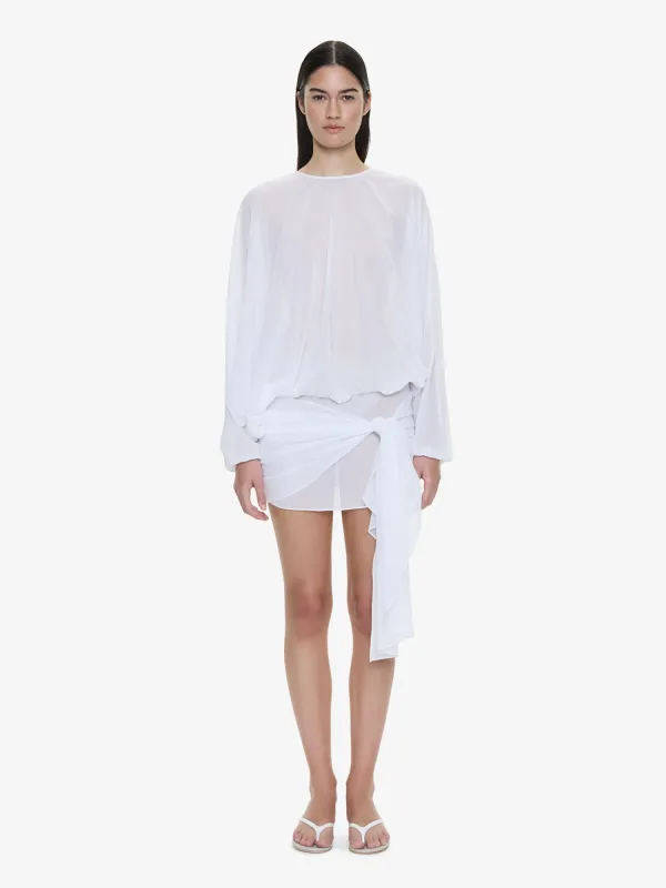 Porto Tie Long Sleeve Mini Dress made by Christopher Esber