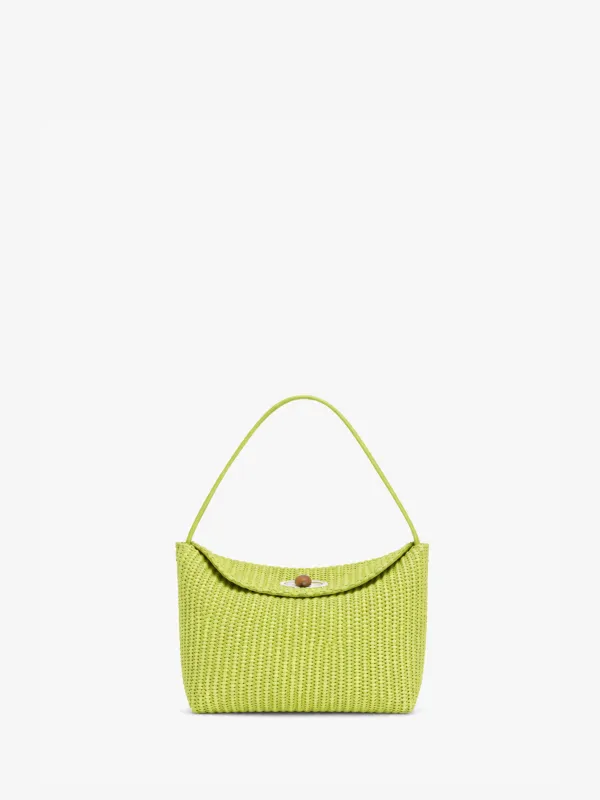 Turnlock Raffia Mini Bag made by Christopher Esber