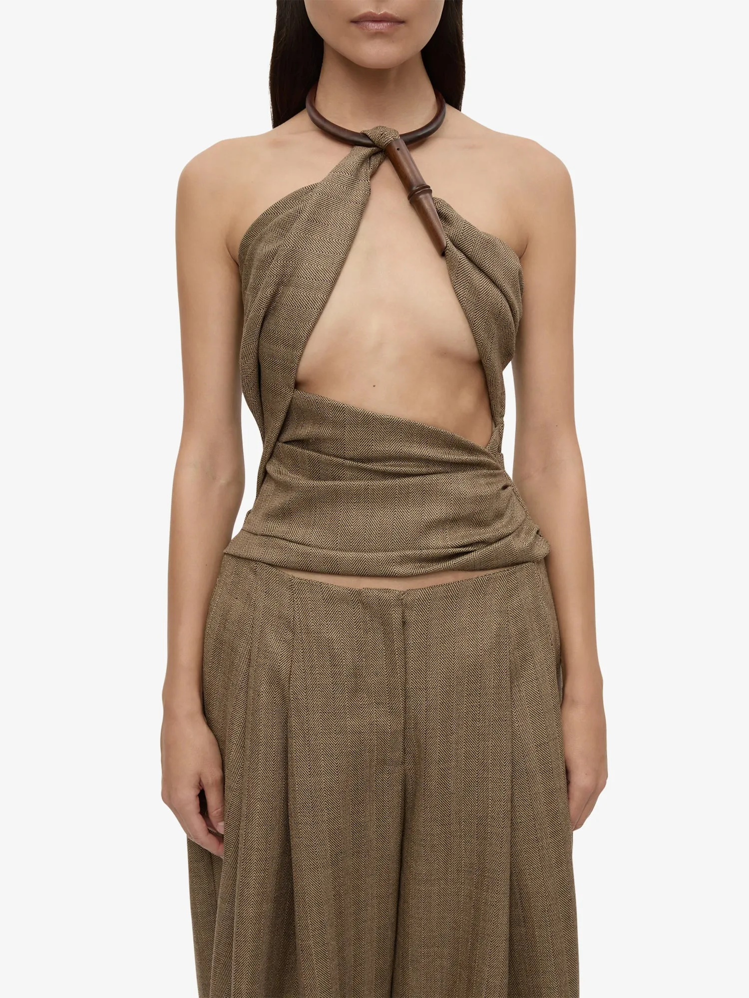 Chime Necklace Herringbone Halter Top sold by Christopher Esber product image thumbnail 4