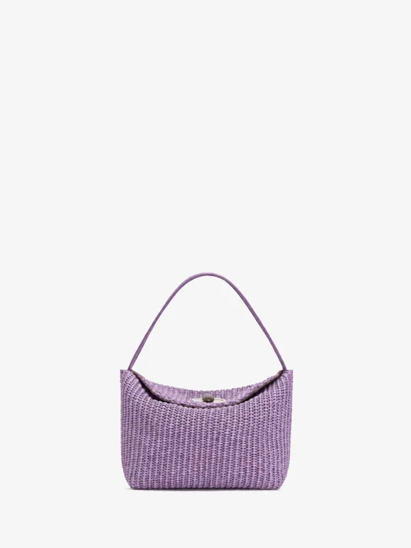 Turnlock Raffia Mini Bag made by Christopher Esber