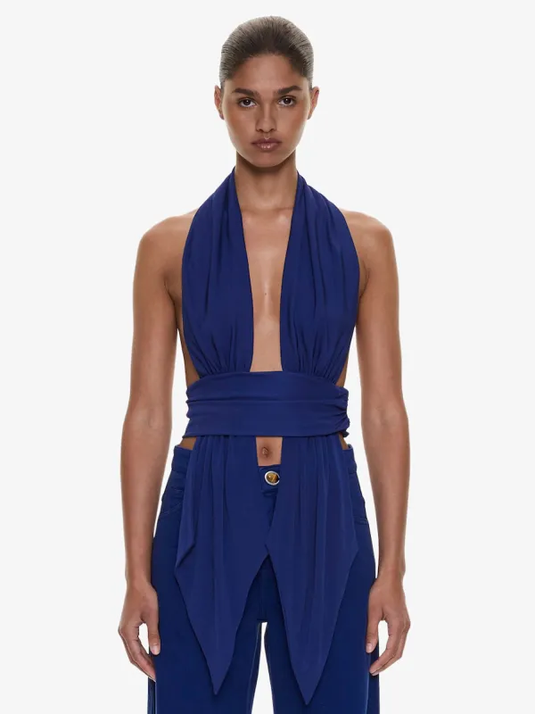 Scarf Draped Halter Top made by Christopher Esber