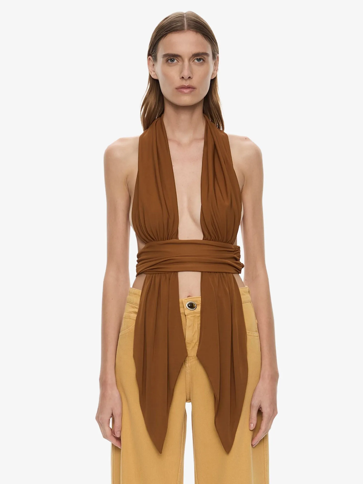 Scarf Draped Halter Top sold by Christopher Esber