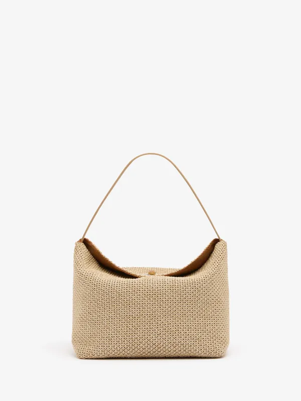 Turnlock Raffia Shoulder Bag made by Christopher Esber