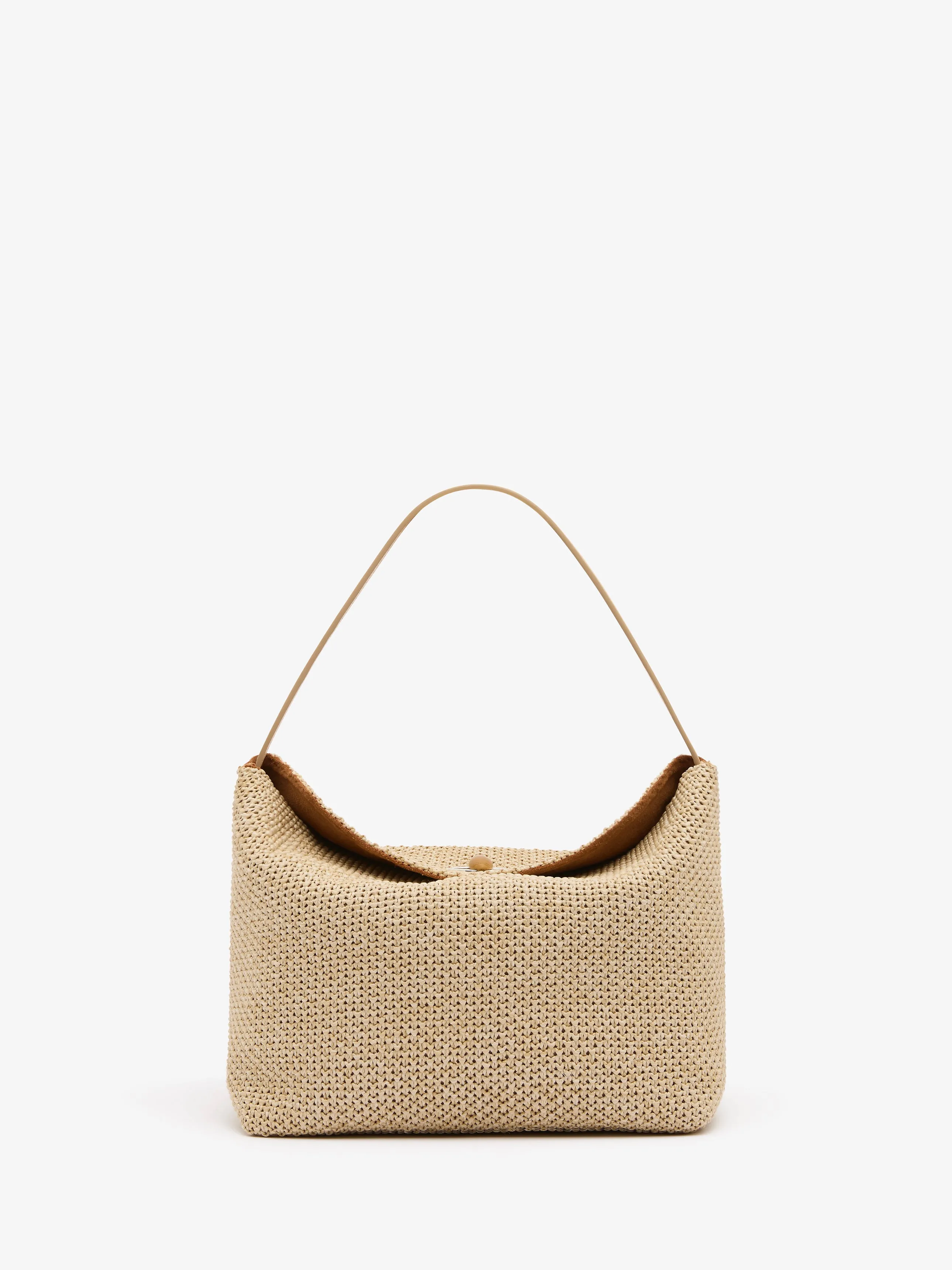 Turnlock Raffia Shoulder Bag sold by Christopher Esber