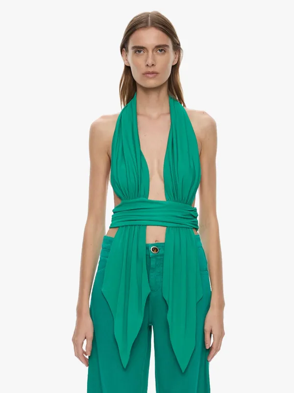 Scarf Draped Halter Top made by Christopher Esber