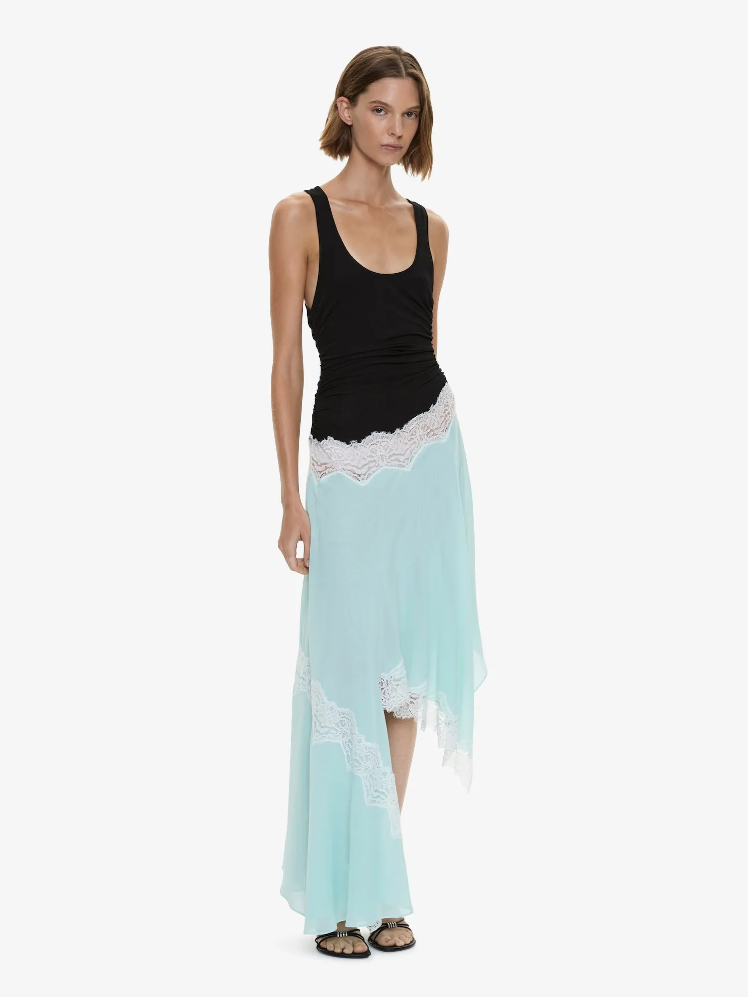 Cutaway Lace Gathered Tank Dress sold by Christopher Esber product image thumbnail 2