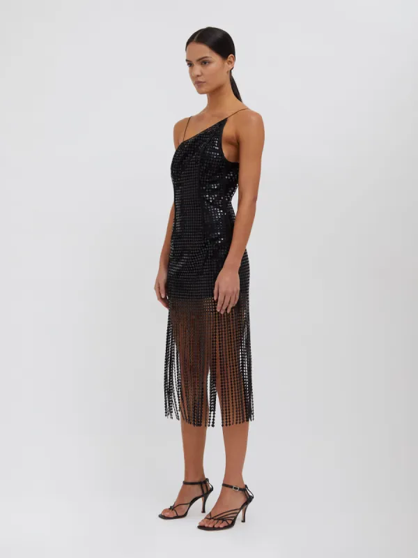 Diamond Tassel One Shoulder Dress | Parallel