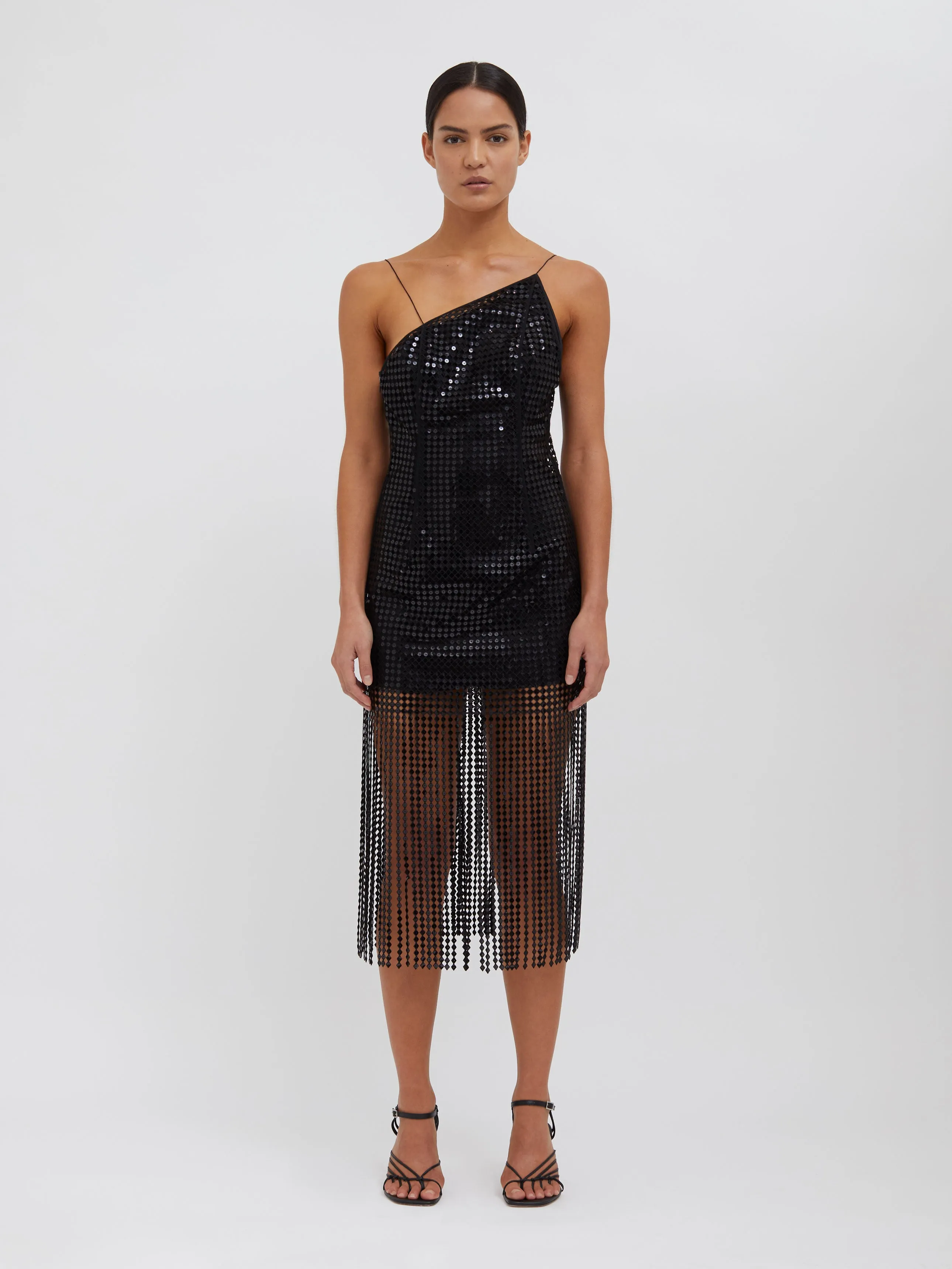 Diamond Tassel One Shoulder Dress sold by Christopher Esber