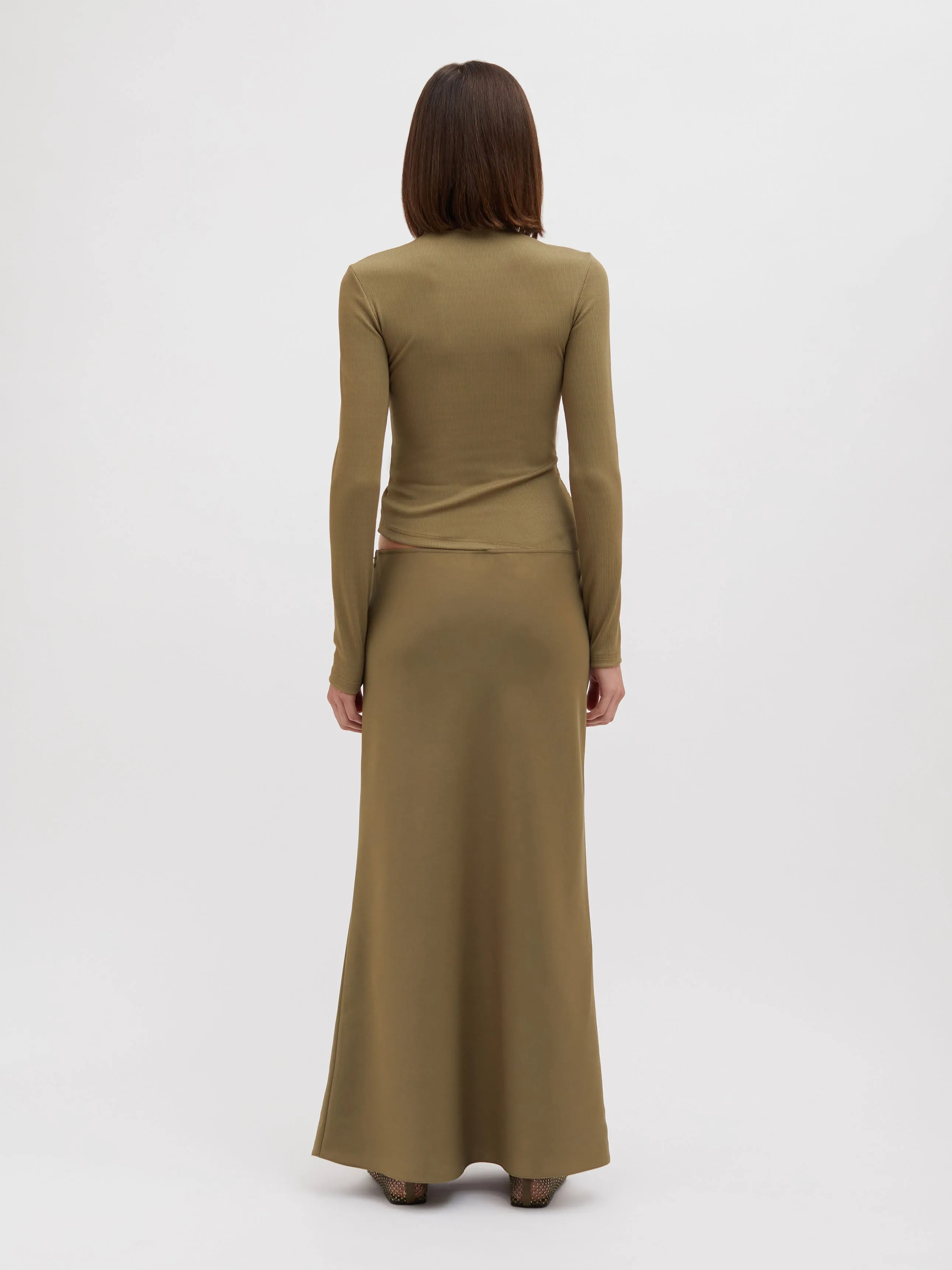 Open Twist Satin Long Sleeve Dress sold by Christopher Esber product image thumbnail 4