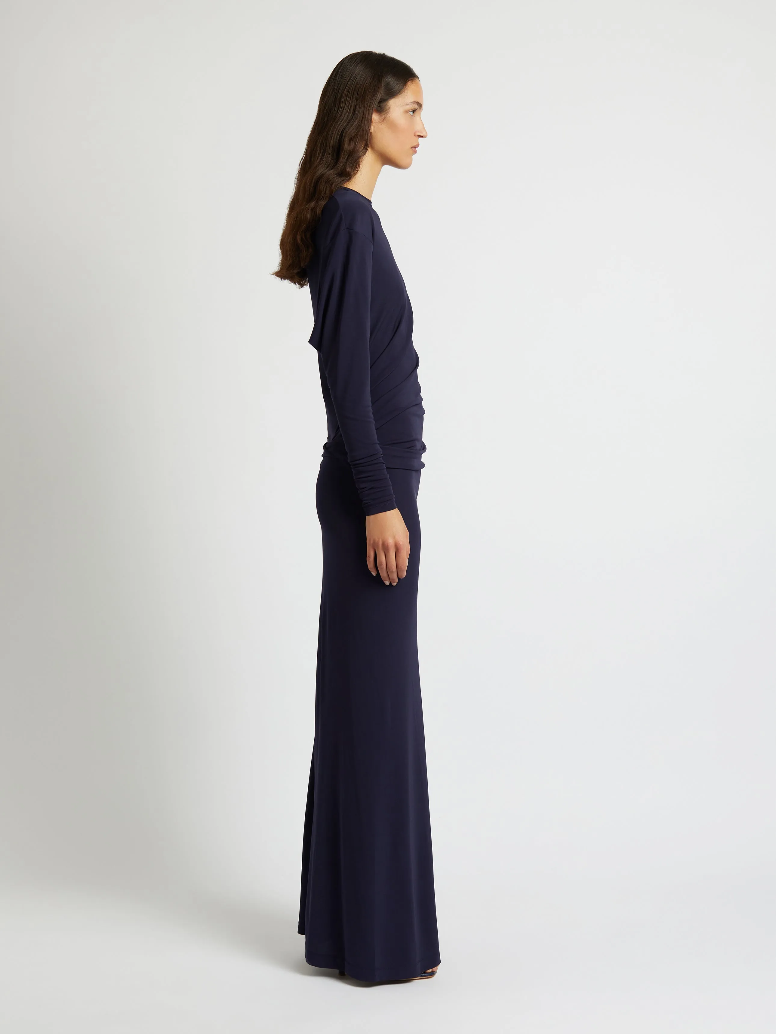 Side Cowl Long Sleeve Dress sold by Christopher Esber product image thumbnail 2