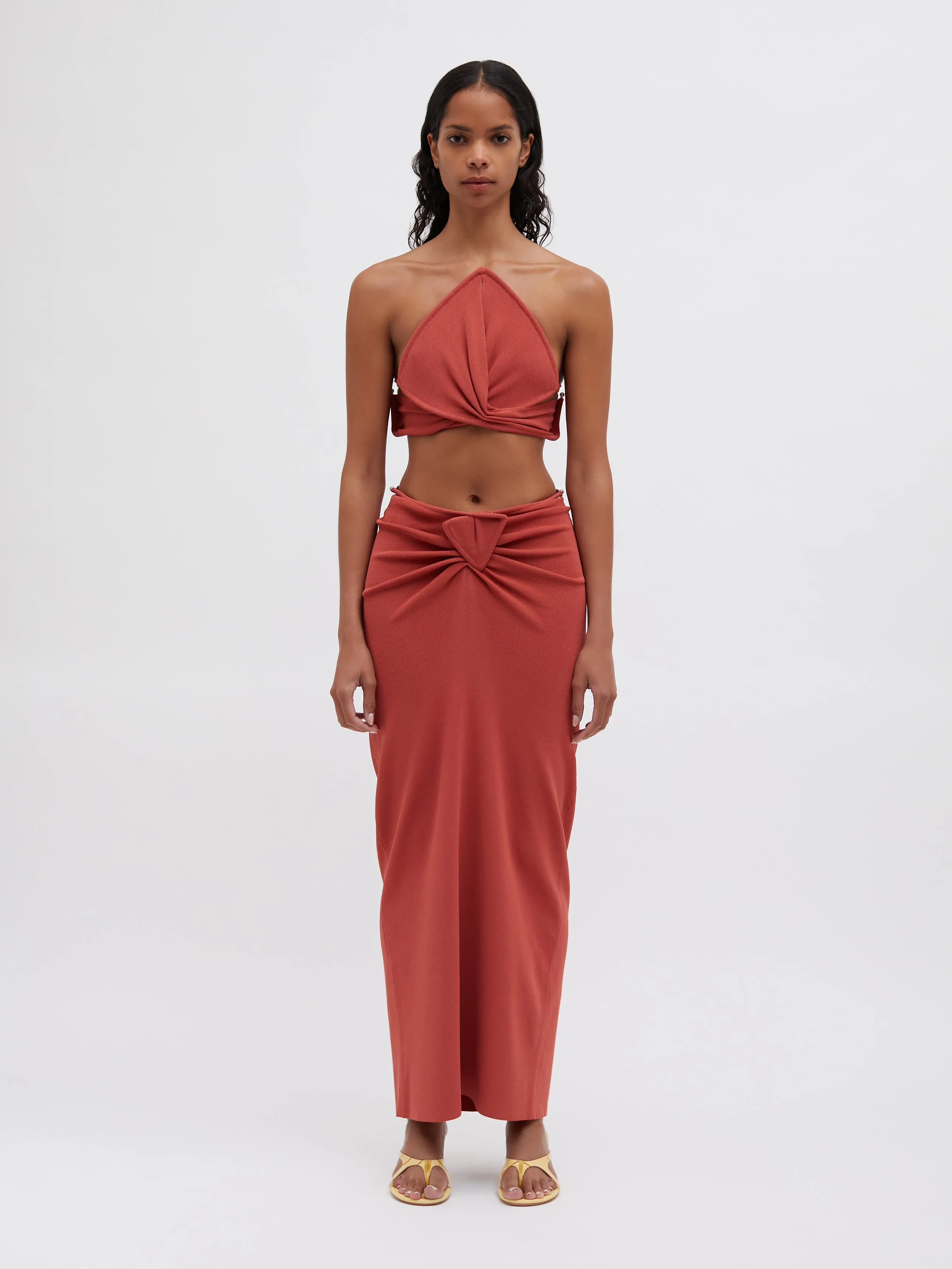 Ore Spear Twist Knit Skirt sold by Christopher Esber