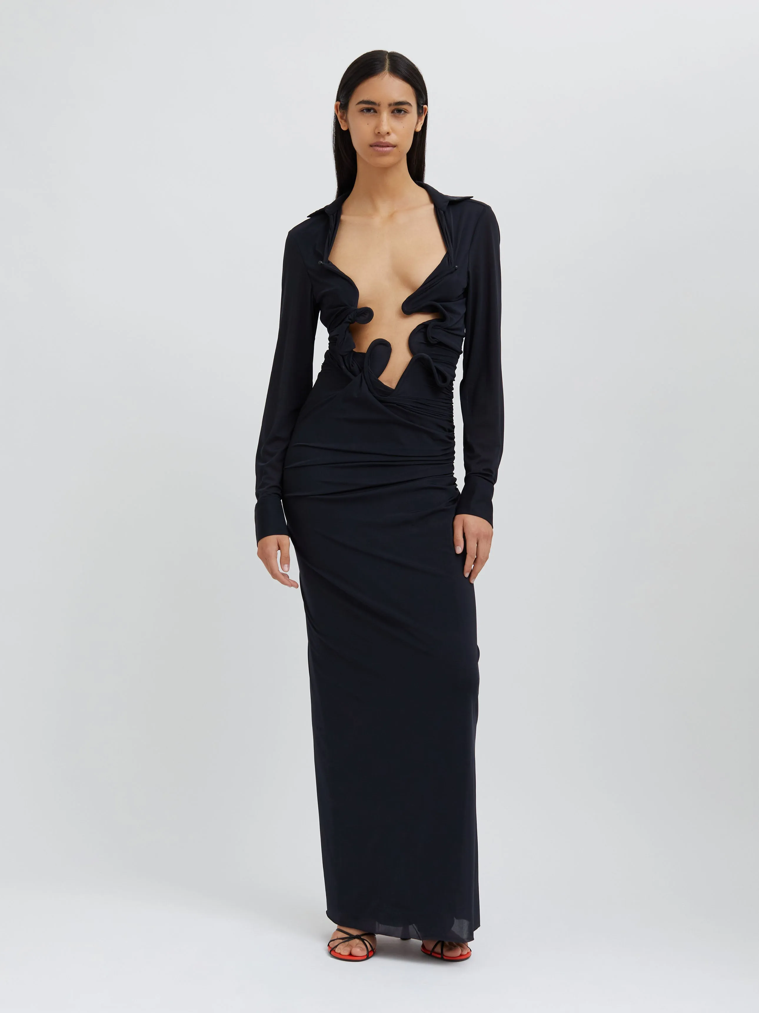 Venus Plunge Shirt Dress sold by Christopher Esber