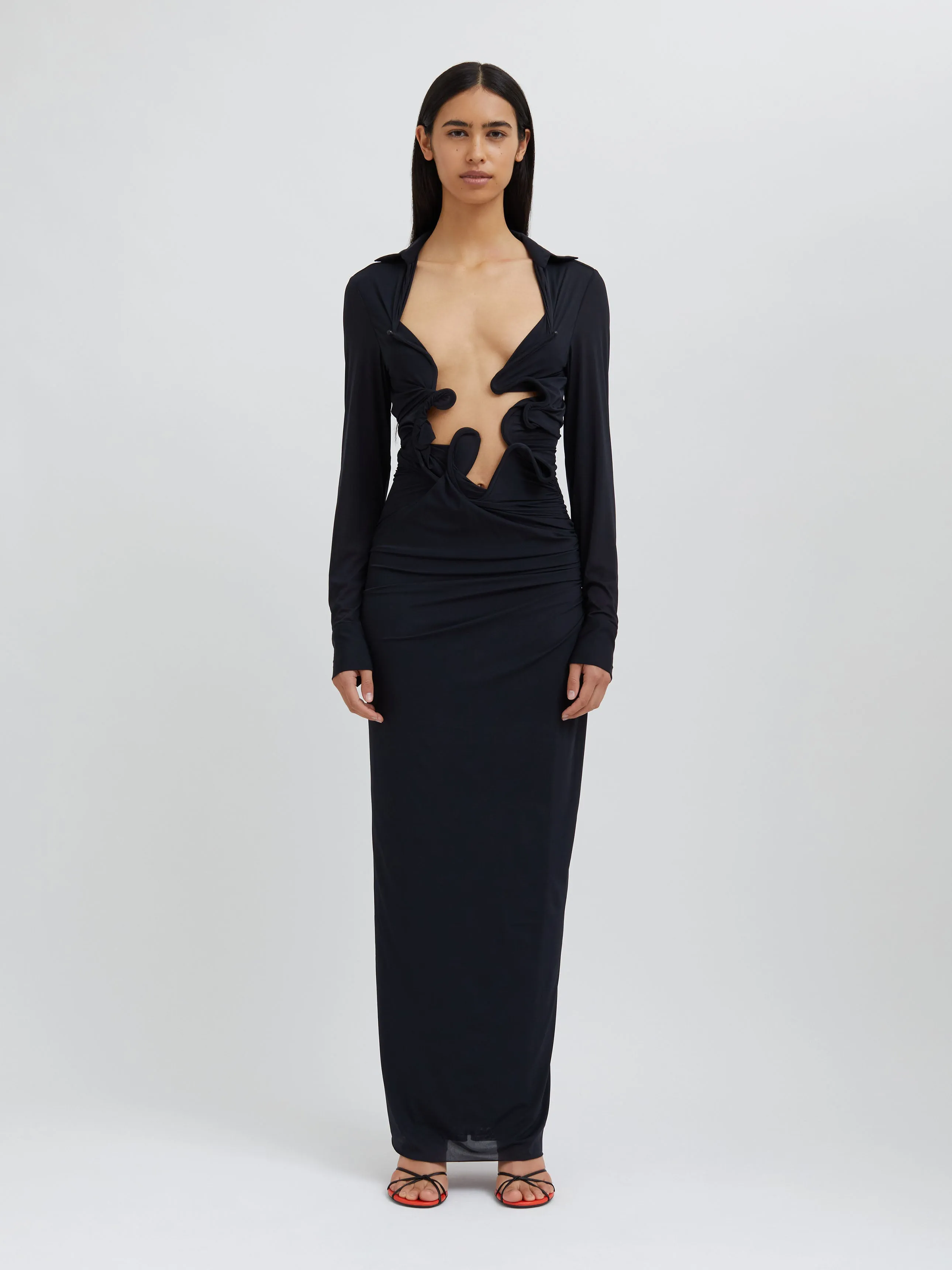 Venus Plunge Shirt Dress sold by Christopher Esber product image thumbnail 3