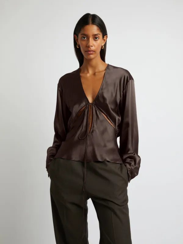 Triquetra Front Tie Shirt sold by Christopher Esber