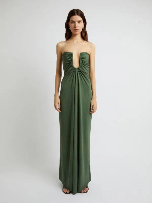 Arced Palm Strapless Dress sold by Christopher Esber