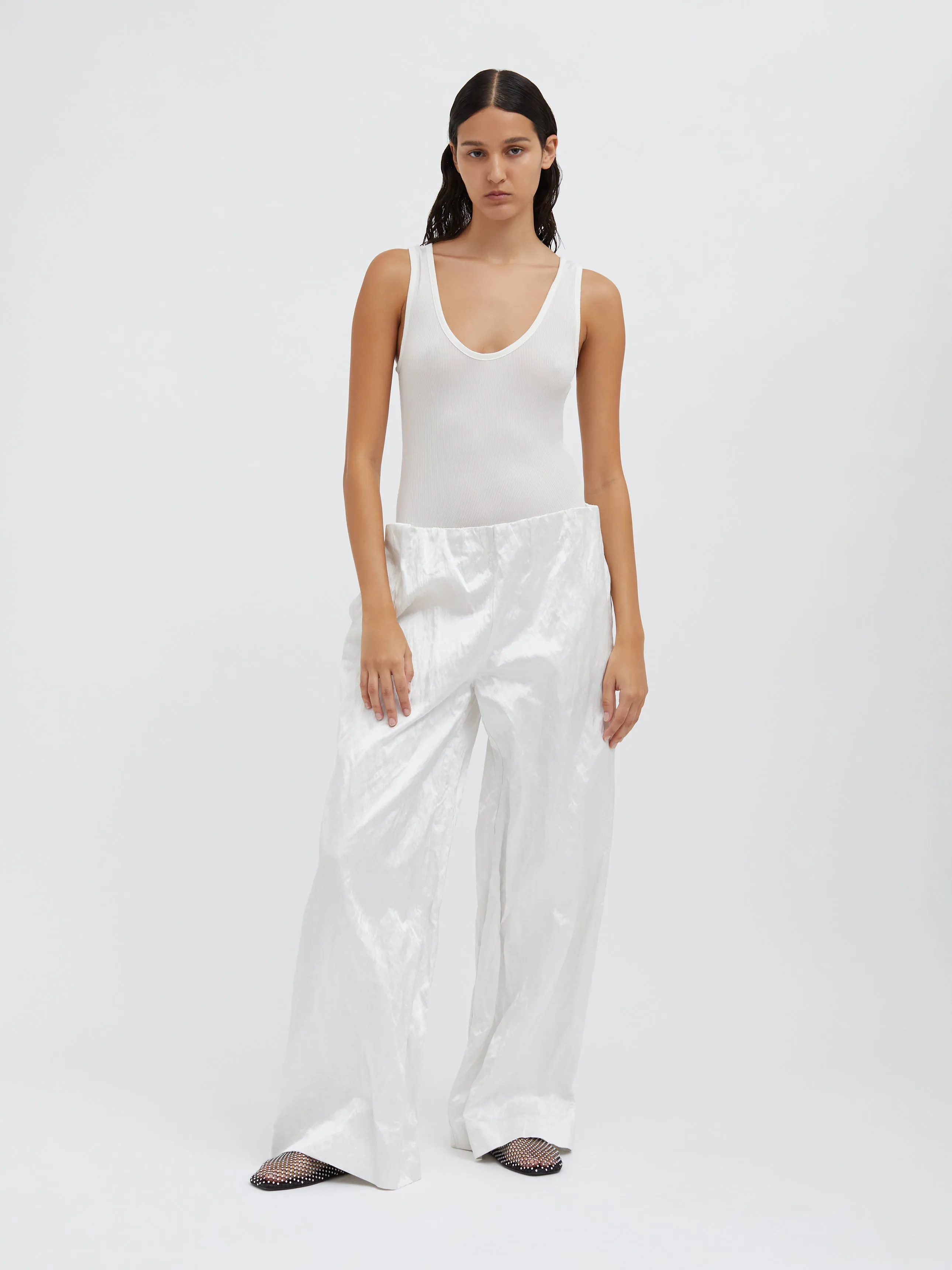Satinned Silk Crush Trouser sold by Christopher Esber product image thumbnail 3