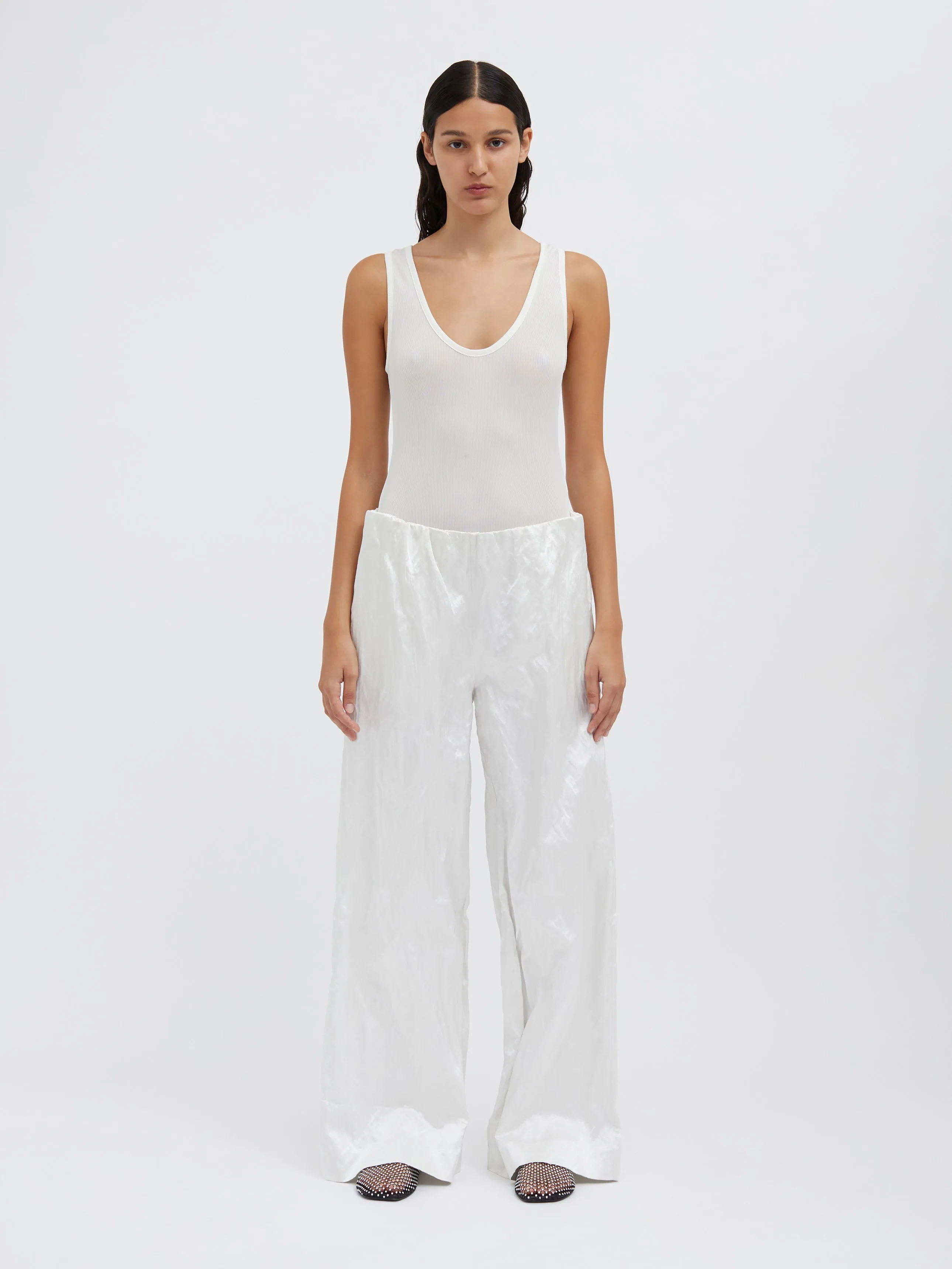 Satinned Silk Crush Trouser sold by Christopher Esber