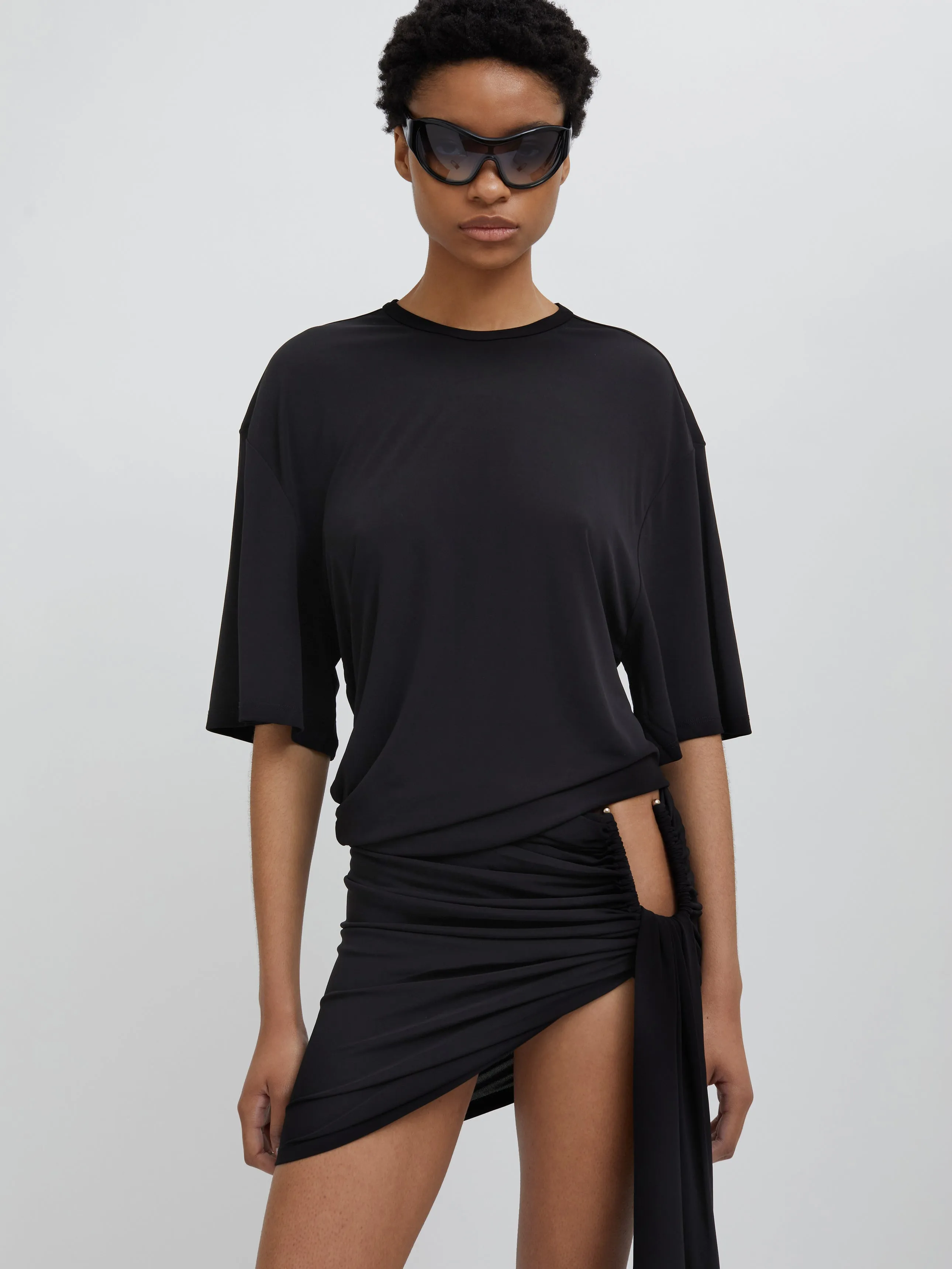 Side Cowl Waist Tee sold by Christopher Esber