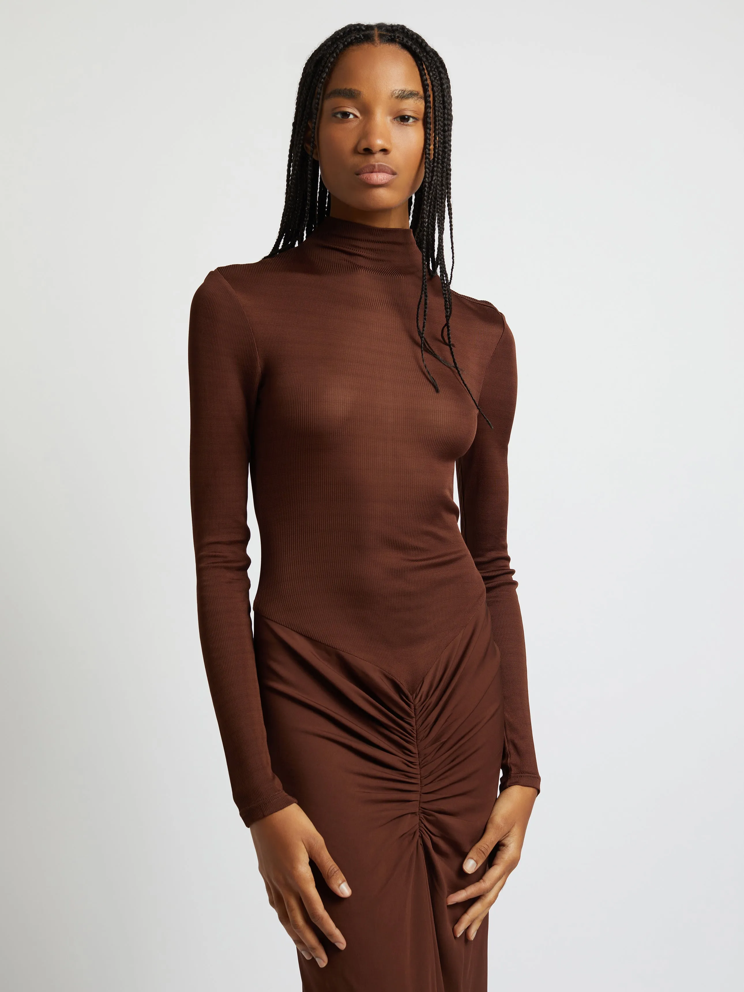 Fusion Long Sleeve Gathered Dress sold by Christopher Esber product image thumbnail 2