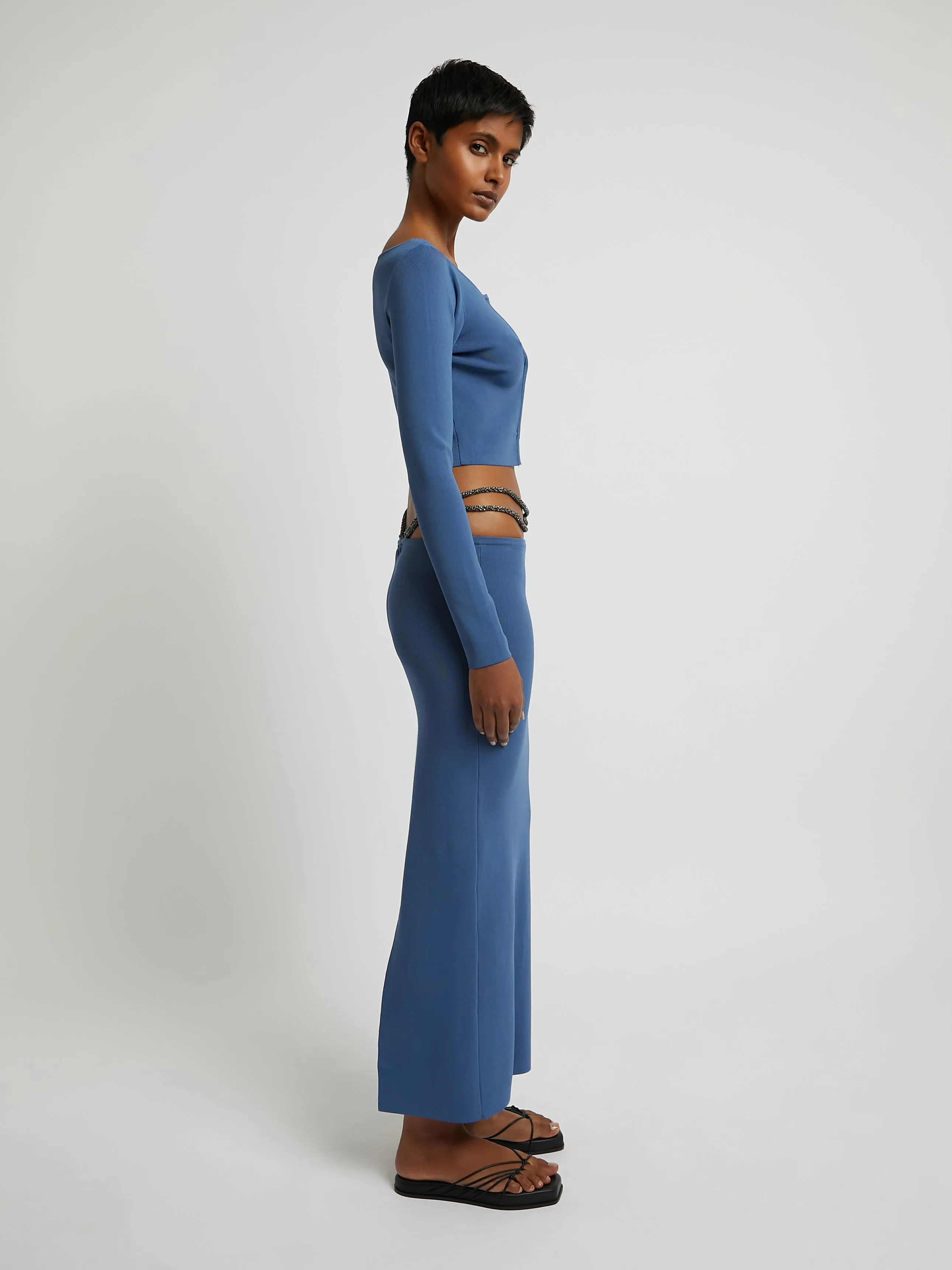 Long Sleeve Crystal Lattice Top sold by Christopher Esber product image thumbnail 3